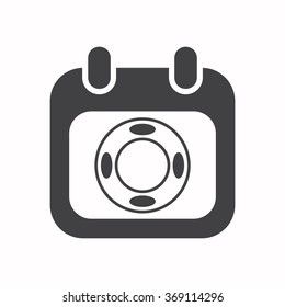 calendar icon, vector illustration. Flat design style