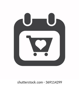calendar icon, vector illustration. Flat design style