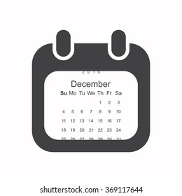 calendar icon, vector illustration. Flat design style