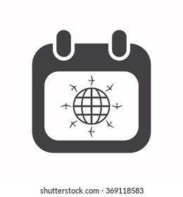 calendar icon, vector illustration. Flat design style