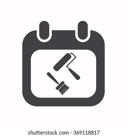 calendar icon, vector illustration. Flat design style