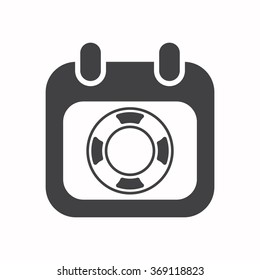 calendar icon, vector illustration. Flat design style