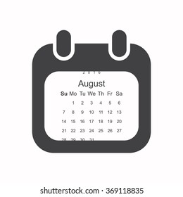 calendar icon, vector illustration. Flat design style