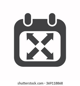calendar icon, vector illustration. Flat design style