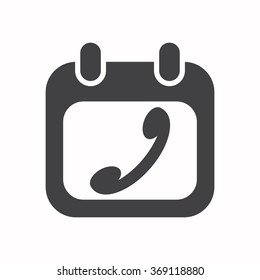 calendar icon, vector illustration. Flat design style