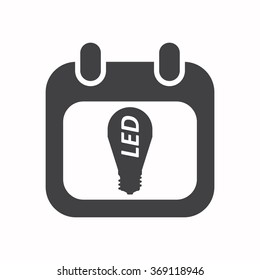 calendar icon, vector illustration. Flat design style