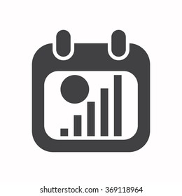 calendar icon, vector illustration. Flat design style