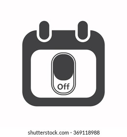calendar icon, vector illustration. Flat design style