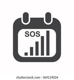 calendar icon, vector illustration. Flat design style