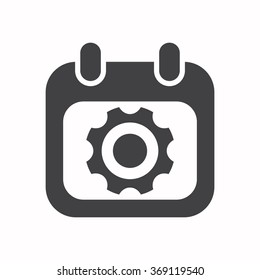 calendar icon, vector illustration. Flat design style