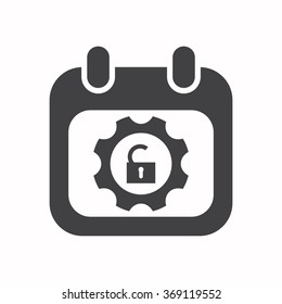 calendar icon, vector illustration. Flat design style