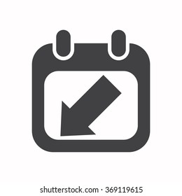 calendar icon, vector illustration. Flat design style