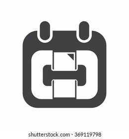 calendar icon, vector illustration. Flat design style