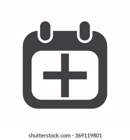 calendar icon, vector illustration. Flat design style
