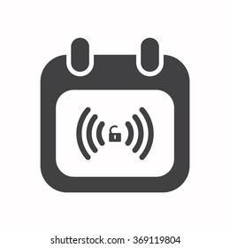 calendar icon, vector illustration. Flat design style