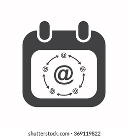calendar icon, vector illustration. Flat design style