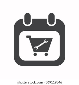calendar icon, vector illustration. Flat design style