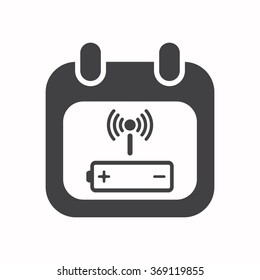 calendar icon, vector illustration. Flat design style