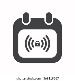calendar icon, vector illustration. Flat design style
