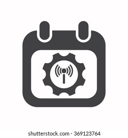 calendar icon, vector illustration. Flat design style