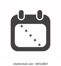 calendar icon, vector illustration. Flat design style