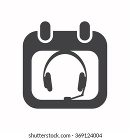calendar icon, vector illustration. Flat design style