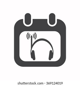 calendar icon, vector illustration. Flat design style