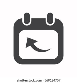 calendar icon, vector illustration. Flat design style