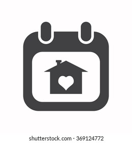 calendar icon, vector illustration. Flat design style