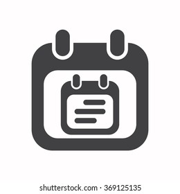 calendar icon, vector illustration. Flat design style