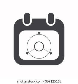 calendar icon, vector illustration. Flat design style