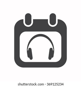 calendar icon, vector illustration. Flat design style