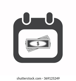 calendar icon, vector illustration. Flat design style
