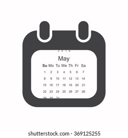 calendar icon, vector illustration. Flat design style