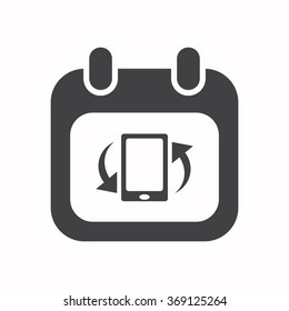 calendar icon, vector illustration. Flat design style