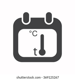 calendar icon, vector illustration. Flat design style