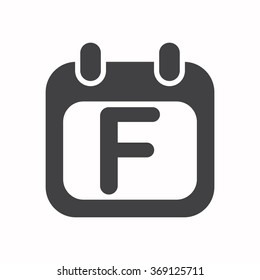 calendar icon, vector illustration. Flat design style