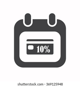 calendar icon, vector illustration. Flat design style
