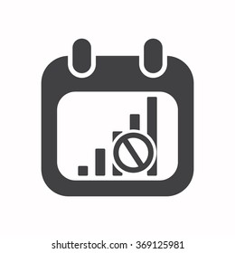 calendar icon, vector illustration. Flat design style