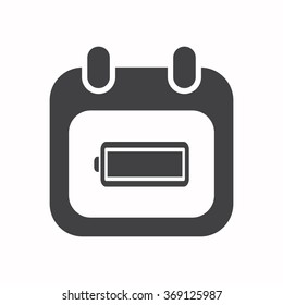 calendar icon, vector illustration. Flat design style