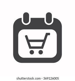 calendar icon, vector illustration. Flat design style