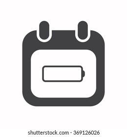 calendar icon, vector illustration. Flat design style