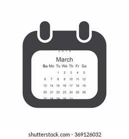calendar icon, vector illustration. Flat design style