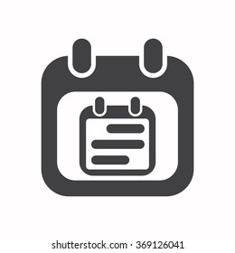 calendar icon, vector illustration. Flat design style