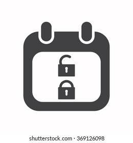 calendar icon, vector illustration. Flat design style