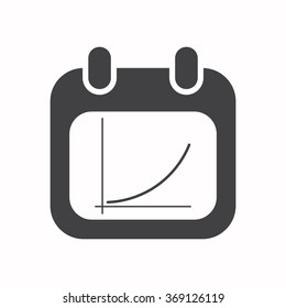 calendar icon, vector illustration. Flat design style