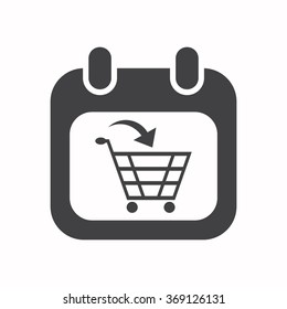 calendar icon, vector illustration. Flat design style