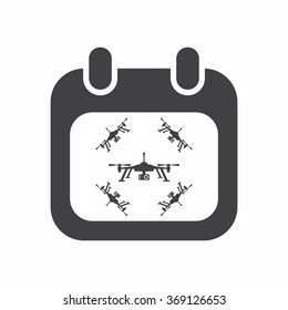 calendar icon, vector illustration. Flat design style