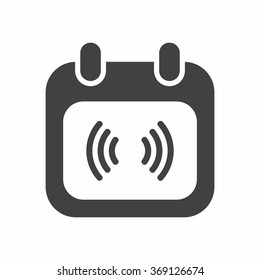 calendar icon, vector illustration. Flat design style