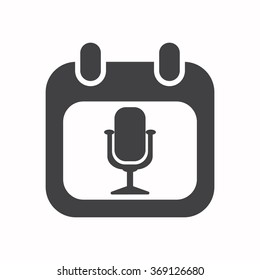 calendar icon, vector illustration. Flat design style